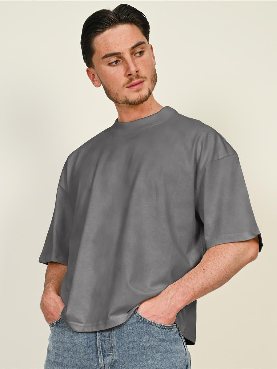 Ringspun Combed 220 Acid Wash Boxy Oversize Extended Neck T