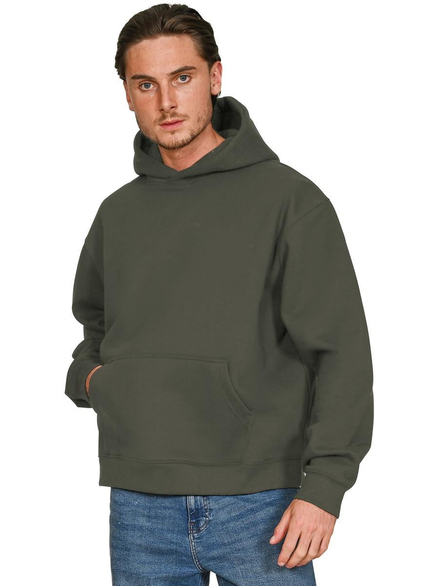 Premium Combed 450 Boxy Oversize Hood — Khaki Olive
