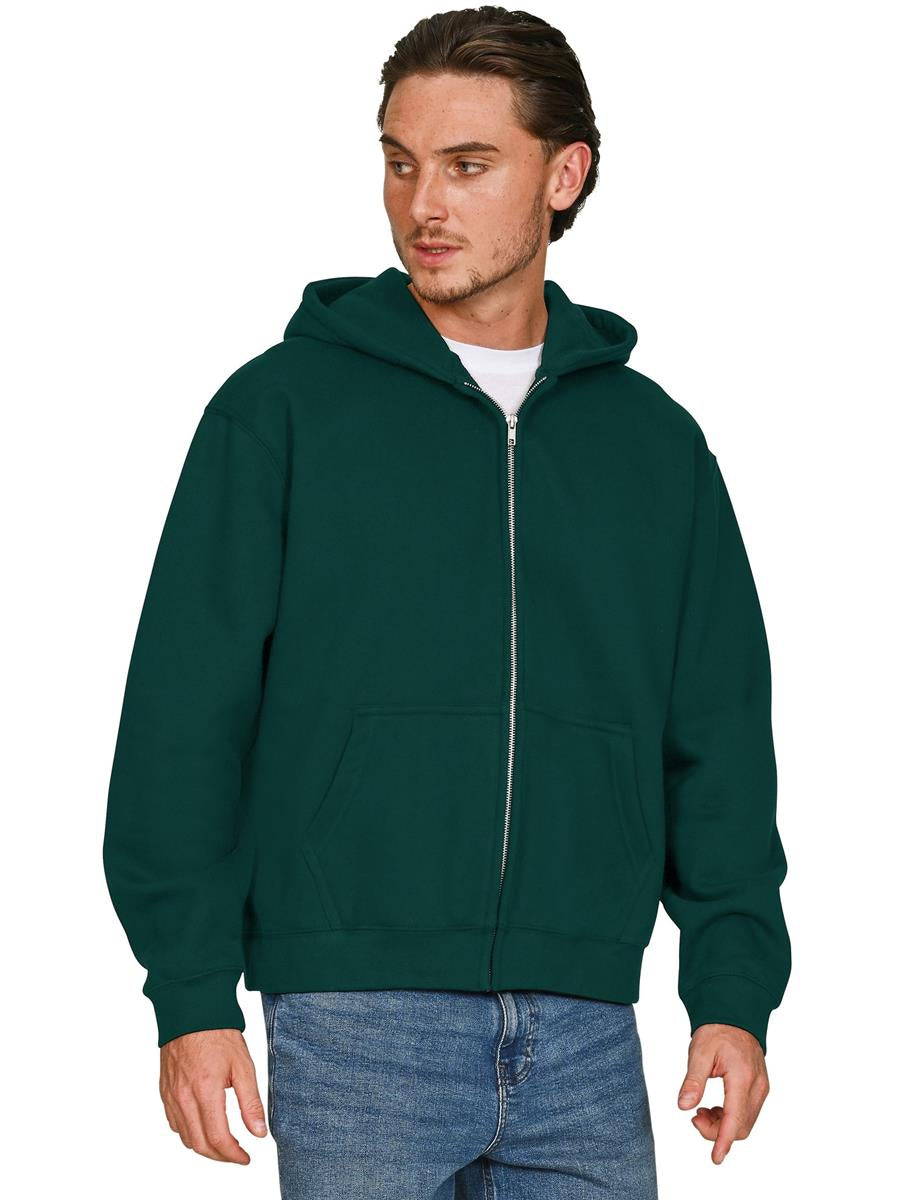 Premium Combed 450 Boxy Oversize Zip Hood — Rainforest