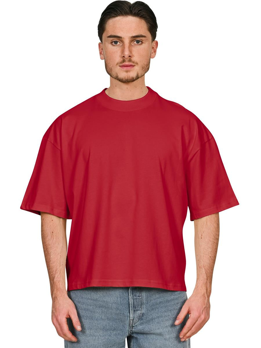 Ringspun Combed 220 Boxy Oversize Extended Neck T — Red