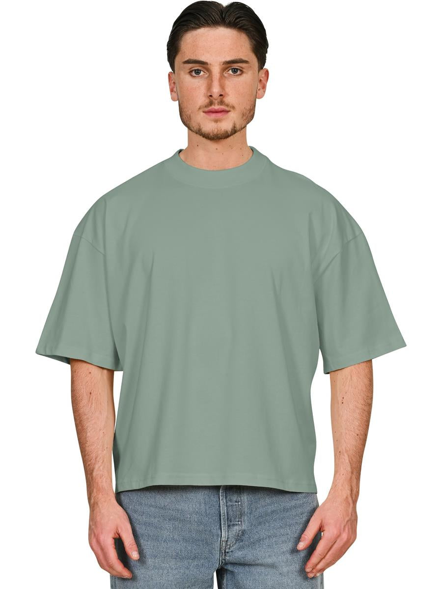 Ringspun Combed 220 Boxy Oversize Extended Neck T — Sage