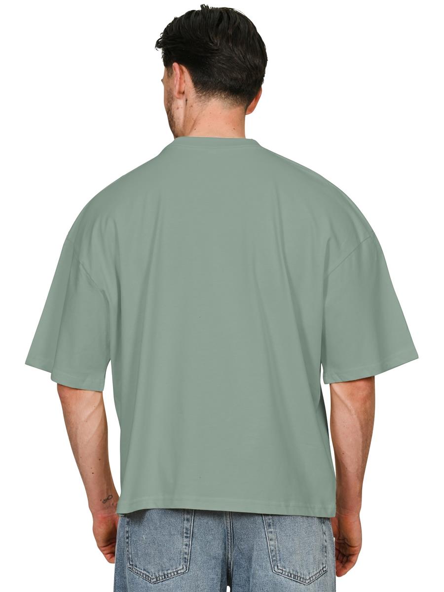 Ringspun Combed 220 Boxy Oversize Extended Neck T — Sage