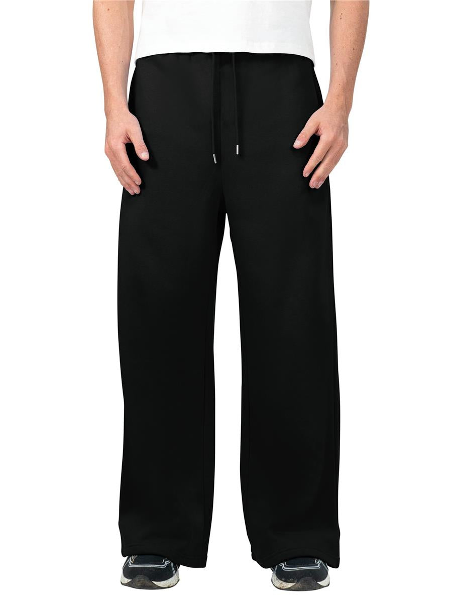 Premium Combed 280 Wide Leg Jogpants Regular — Black