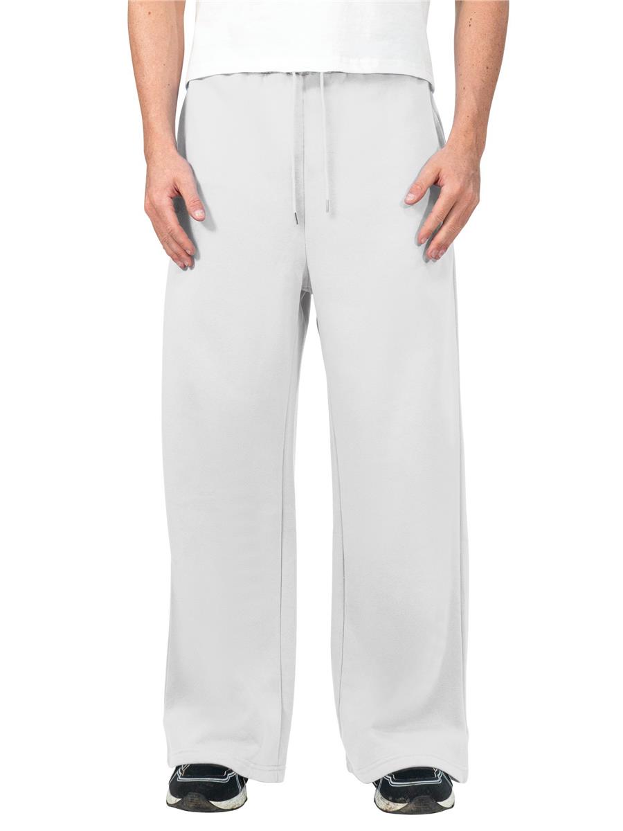Premium Combed 280 Wide Leg Jogpants Regular — White