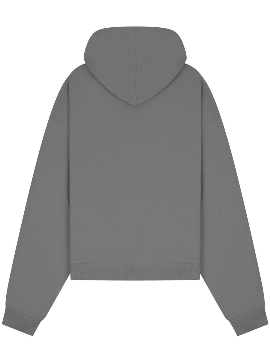 Premium Combed 280 Boxy Oversize Hood — Charcoal