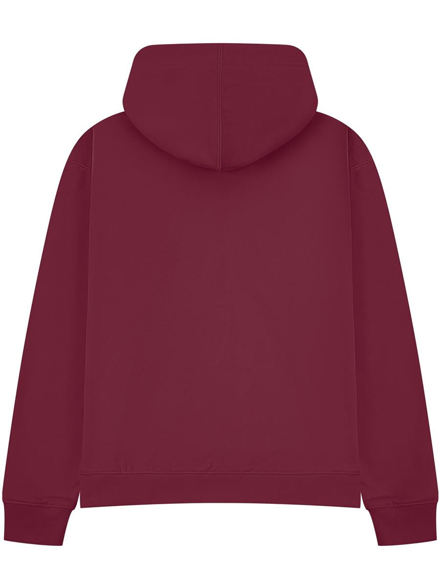 Premium Combed 450 Boxy Oversize Hood — Burgundy