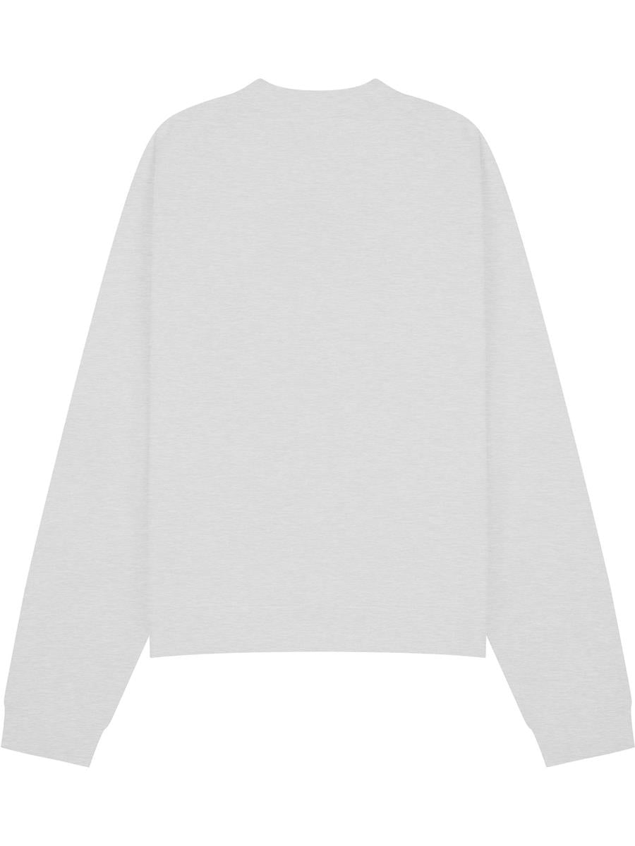 Premium Combed 280 Boxy Oversize Extended Neck Sweat — Ash Grey