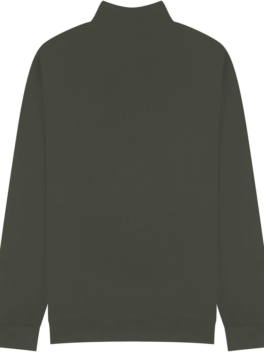 Ringspun Combed 280 Core Quarter Zip Sweat — Khaki Olive
