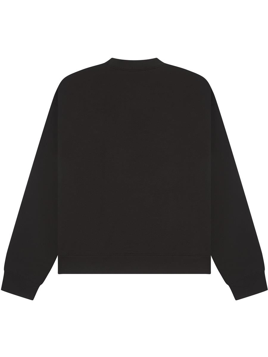 Premium Combed 330 Boxy Oversized Extended Neck Sweat Tall — Black