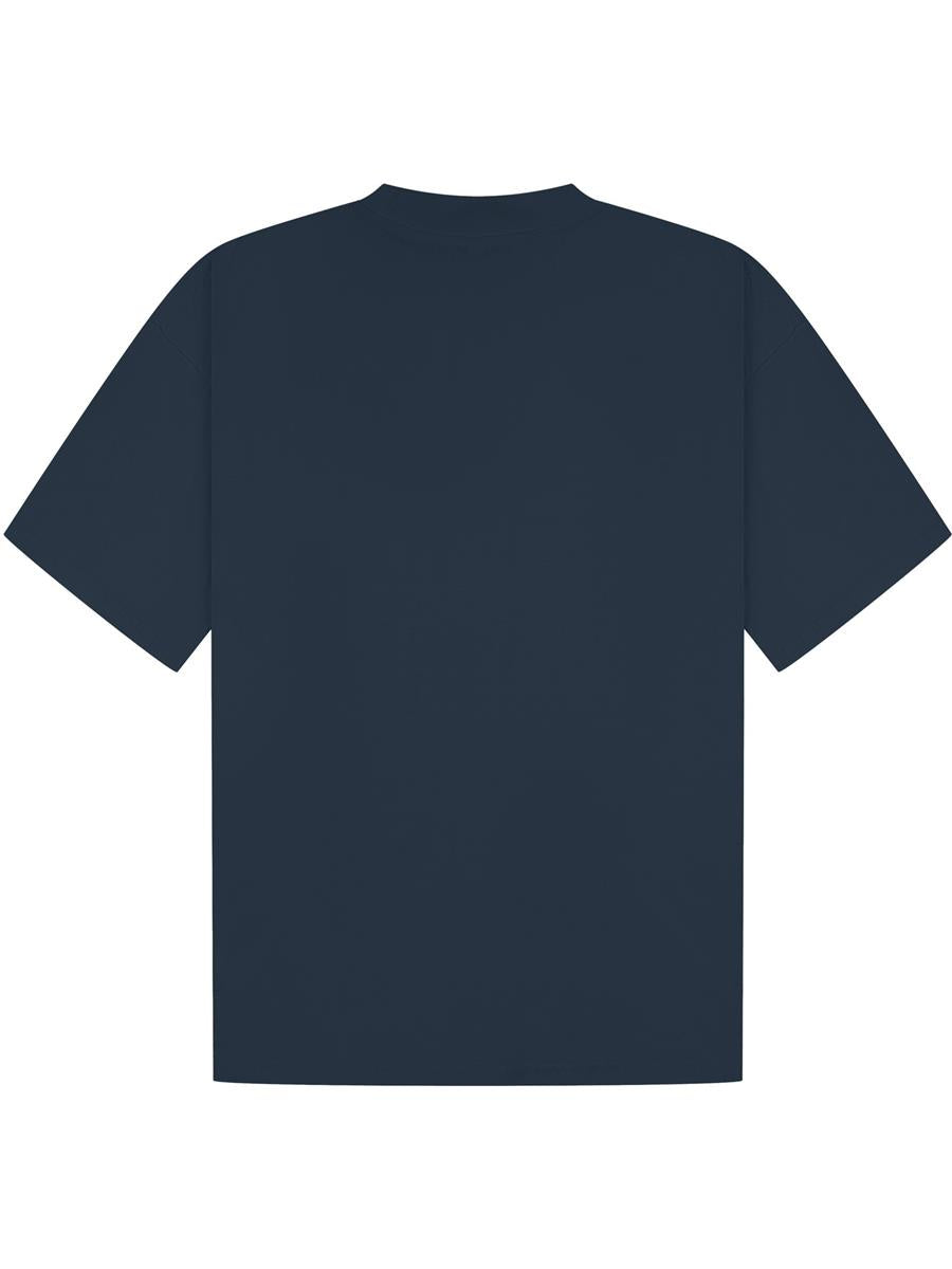 Ringspun Combed 180 Oversize Extended Neck T — Petrol Blue