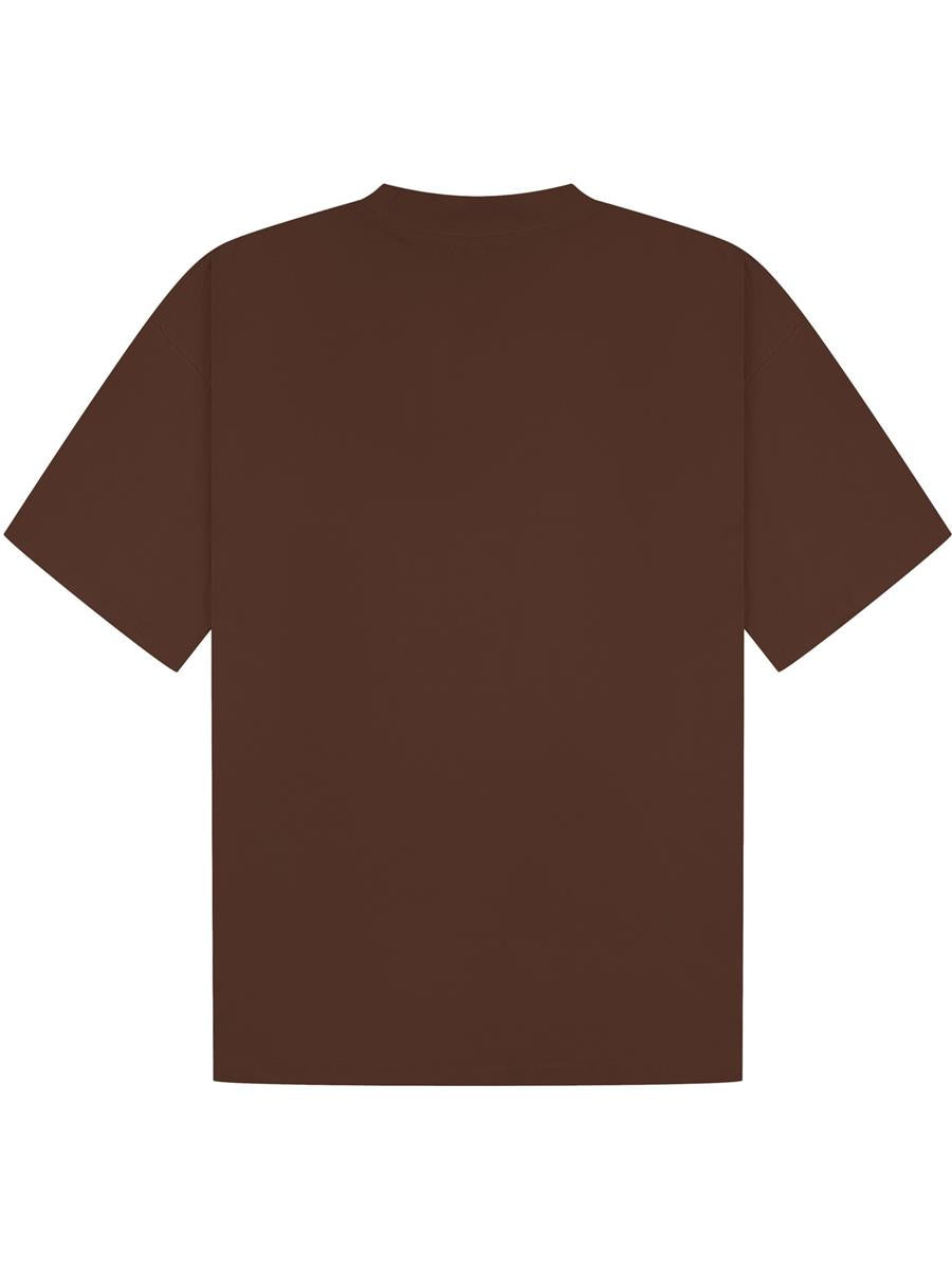 Ringspun Combed 180 Oversize Extended Neck T — Chocolate