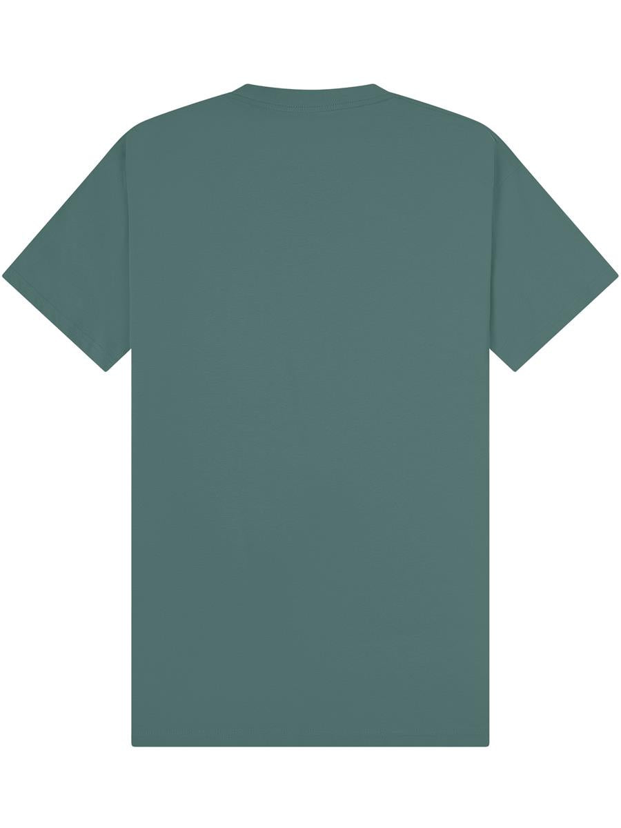 Ringspun Combed 220 Oversize Extended Neck T — Pine Green