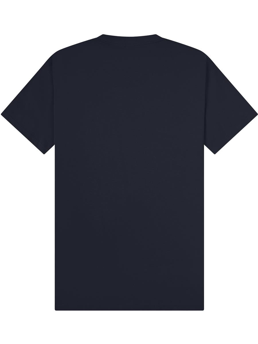Ringspun Combed 220 Oversize Extended Neck T — Navy