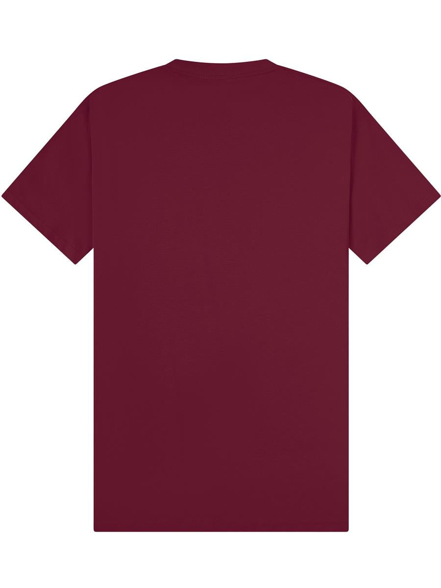 Ringspun Combed 220 Oversize Extended Neck T — Burgundy