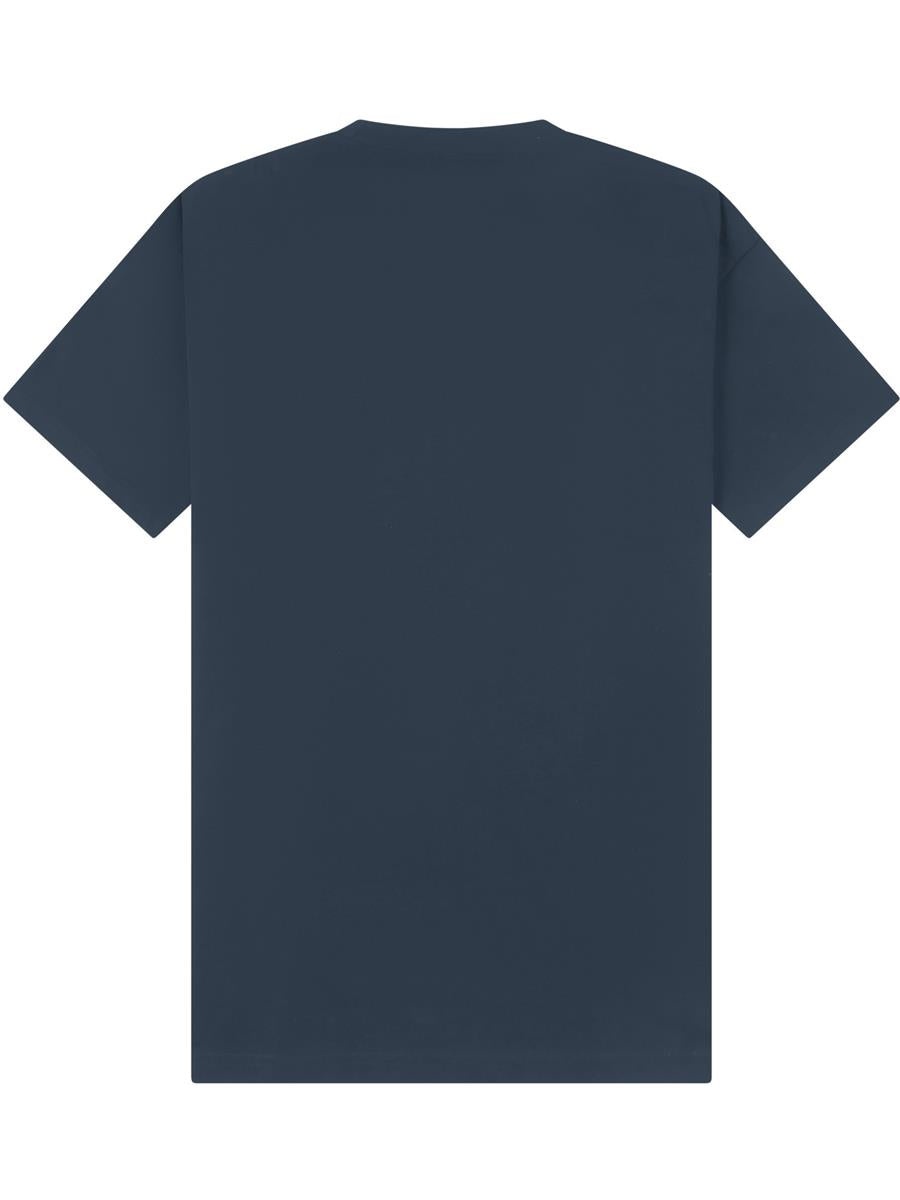 Supreme Organic Combed 350 Oversize Extended Neck T — Petrol Blue