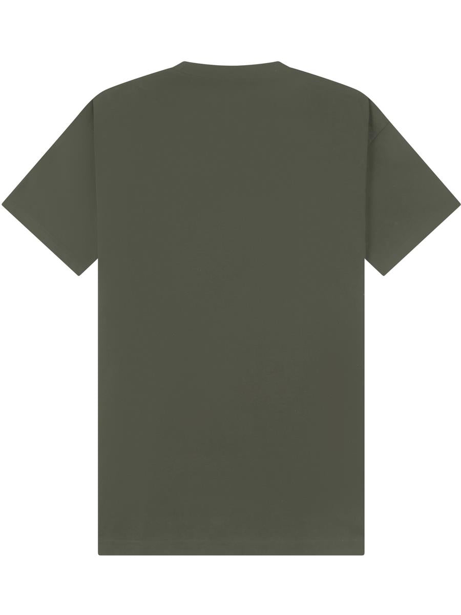 Supreme Organic Combed 350 Oversize Extended Neck T — Khaki Olive