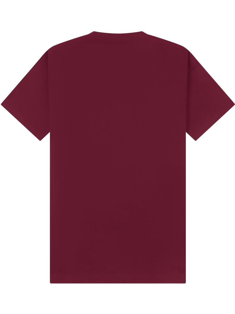 Supreme Organic Combed 350 Oversize Extended Neck T — Burgundy