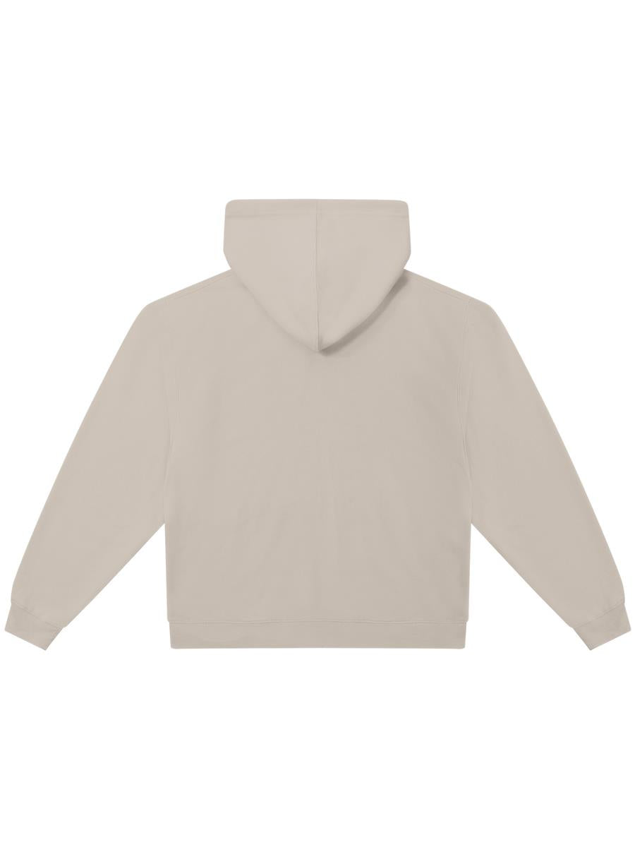 Premium Combed 280 Boxy Oversize Zip Hood — Stone