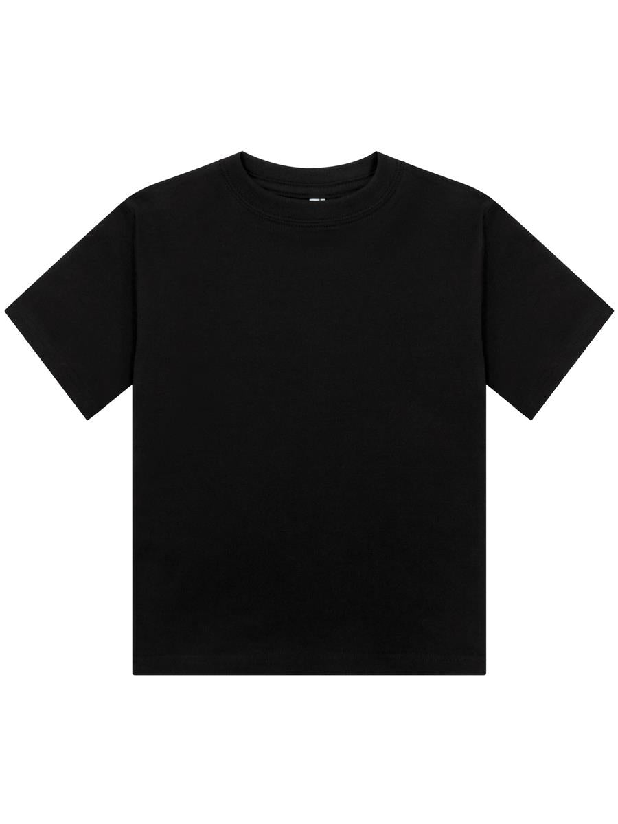 Ringspun Combed 220 Cropped Baby T Ladies — Black