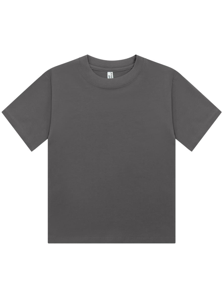 Ringspun Combed 220 Cropped Baby T Ladies — Charcoal