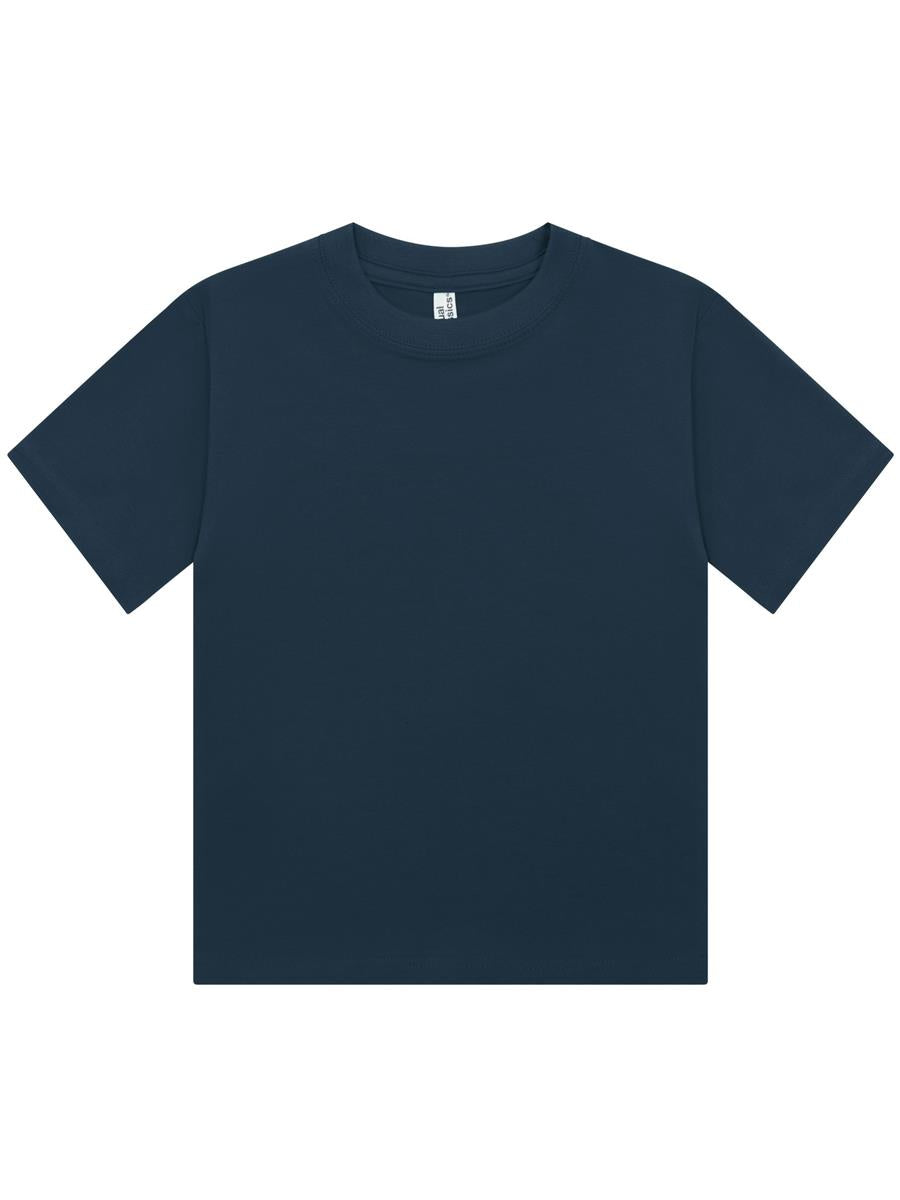 Ringspun Combed 220 Cropped Baby T Ladies — Petrol Blue