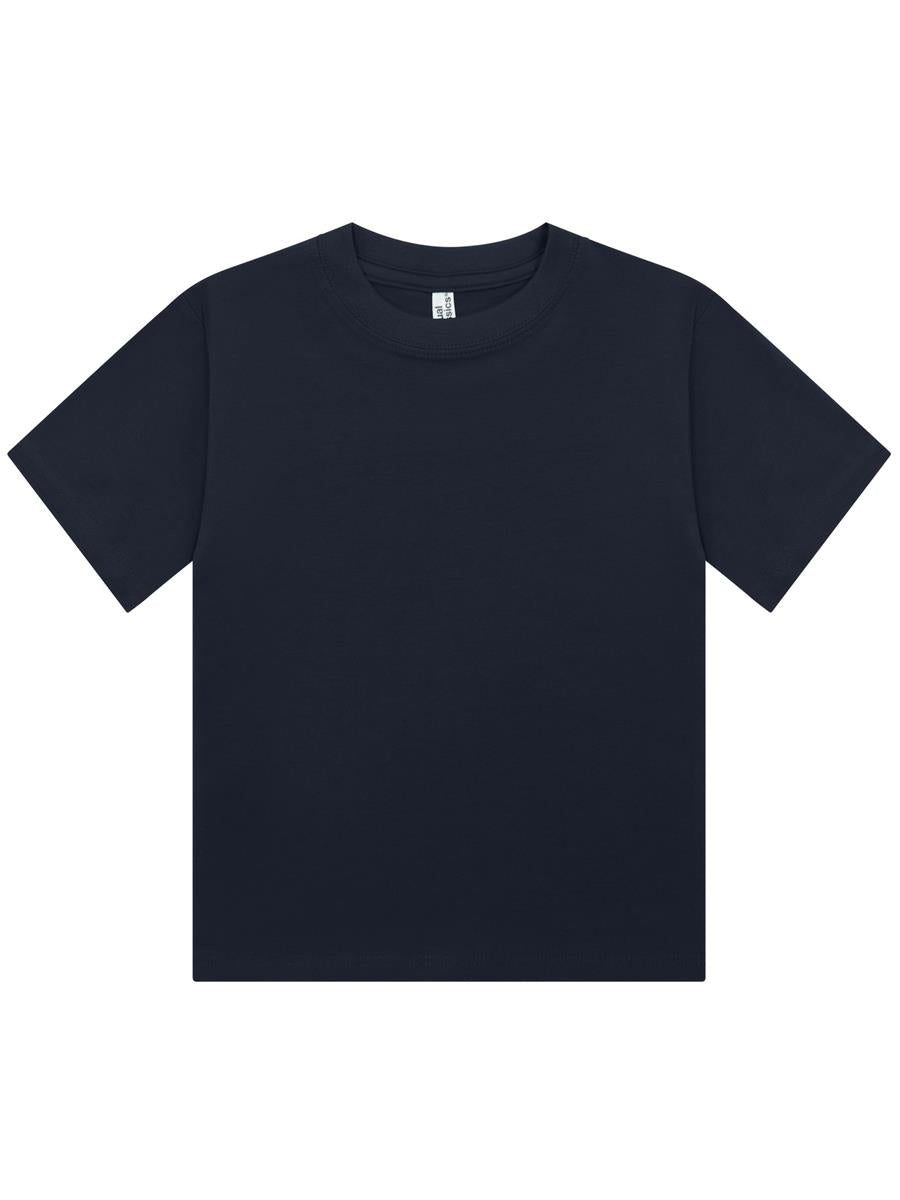 Ringspun Combed 220 Cropped Baby T Ladies — Navy