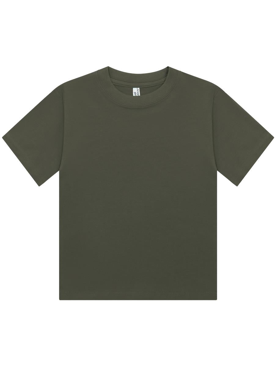 Ringspun Combed 220 Cropped Baby T Ladies — Khaki Olive