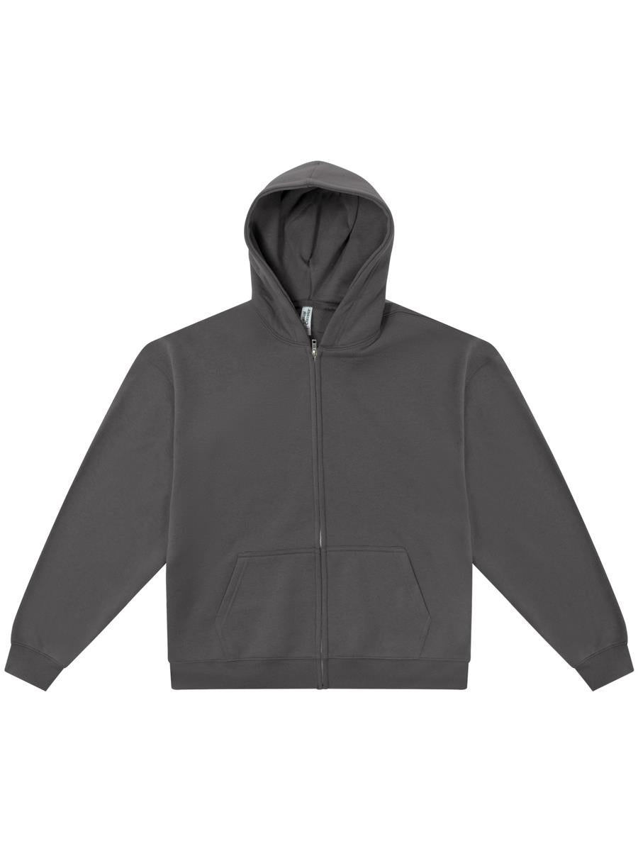 Premium Combed 280 Boxy Oversize Zip Hood Tall — Charcoal