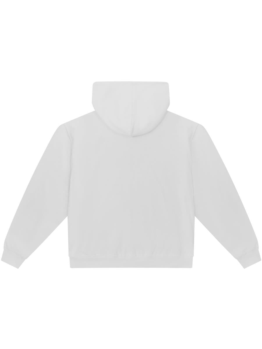 Premium Combed 280 Boxy Oversize Zip Hood Tall — White