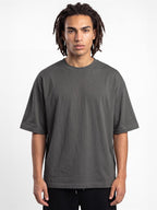 Ringspun Combed 180 Oversize Batwing T — Charcoal