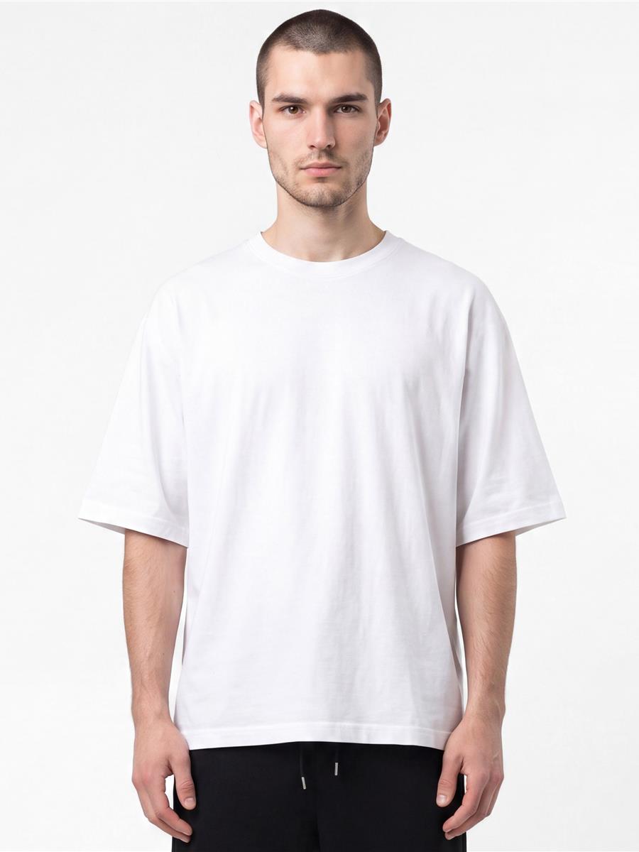 Ringspun Combed 180 Oversize Batwing T — White