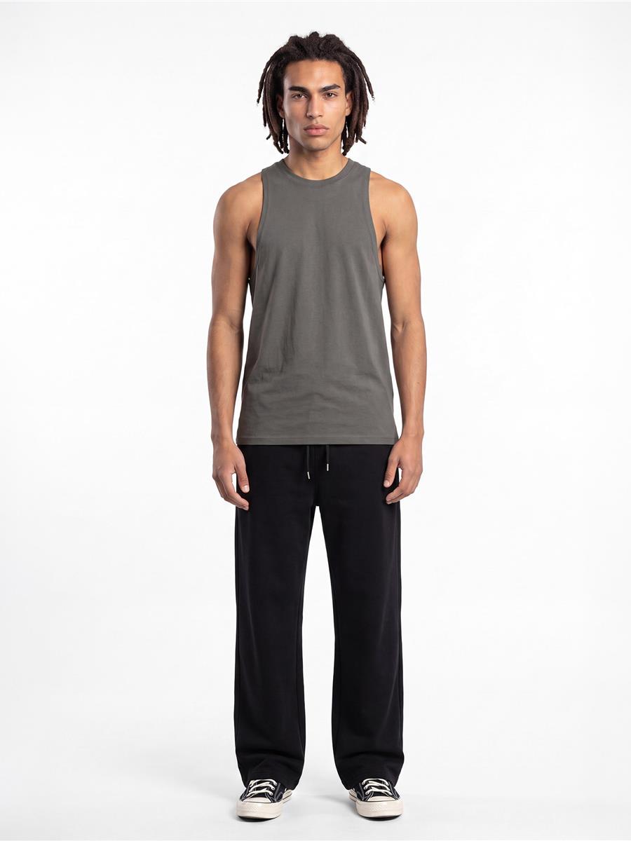 Ringspun Combed Droparm Racerback 180 Tank — Charcoal
