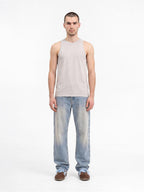 Ringspun Combed Droparm Racerback 180 Tank — Stone