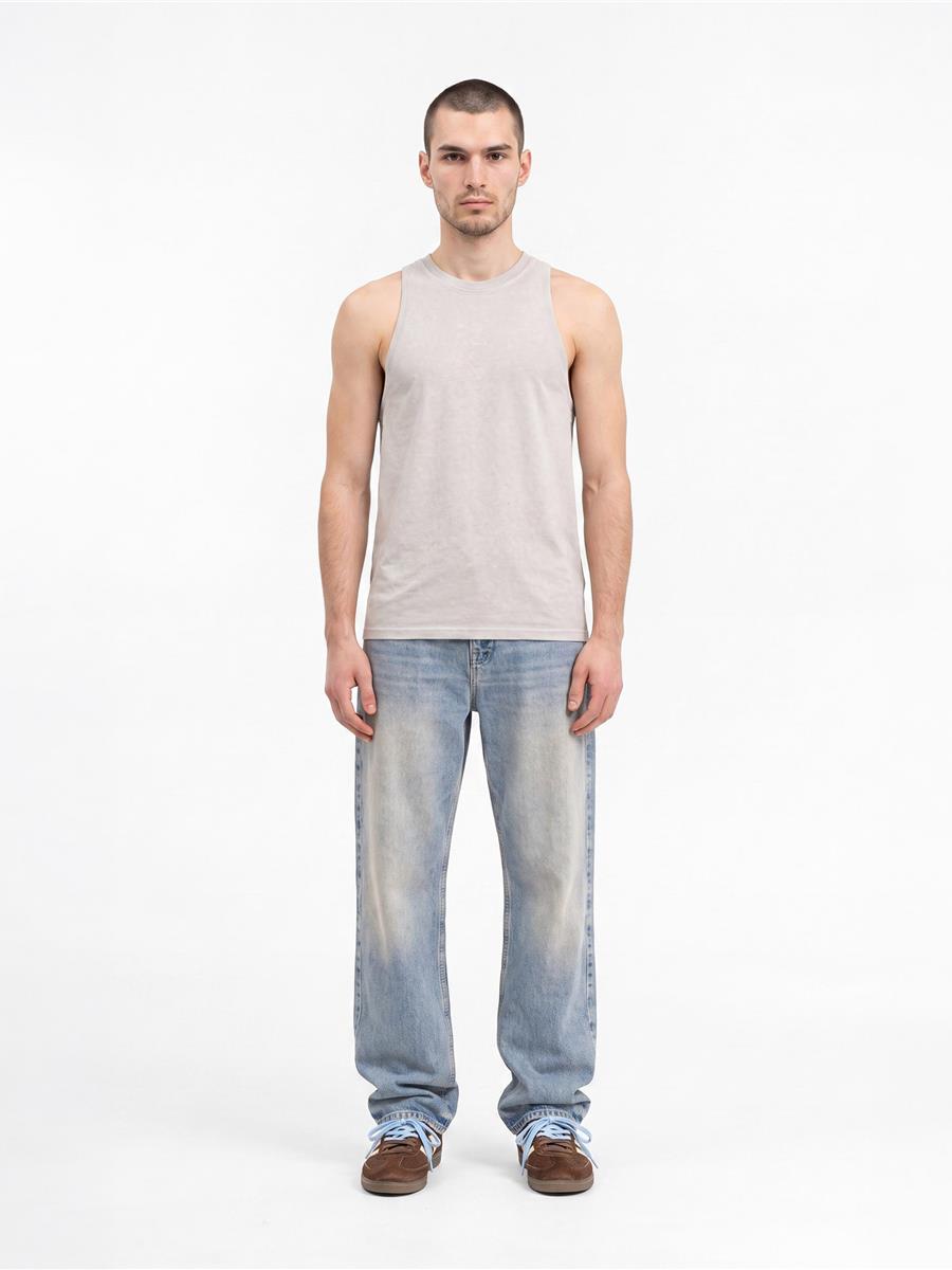 Ringspun Combed Droparm Racerback 180 Tank — Stone